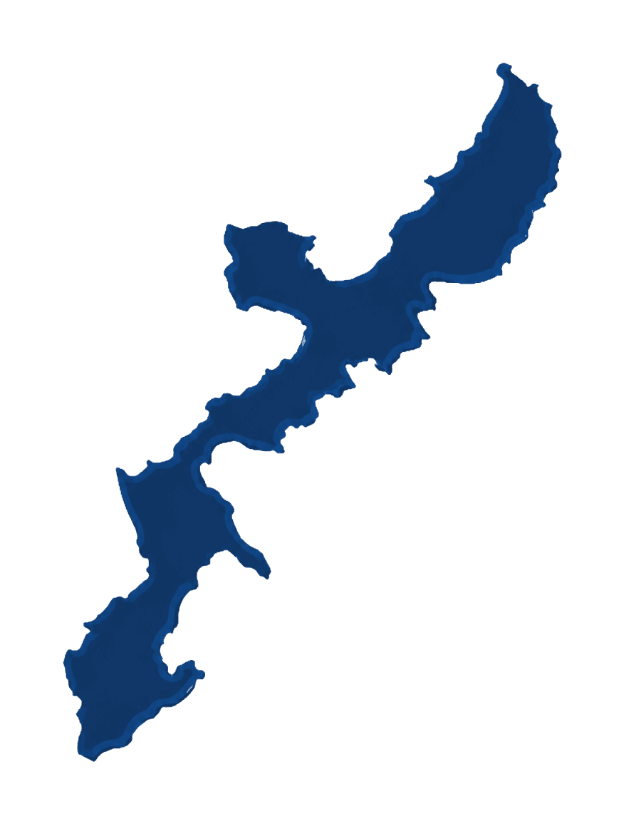 対応エリアを示す沖縄本島の地図