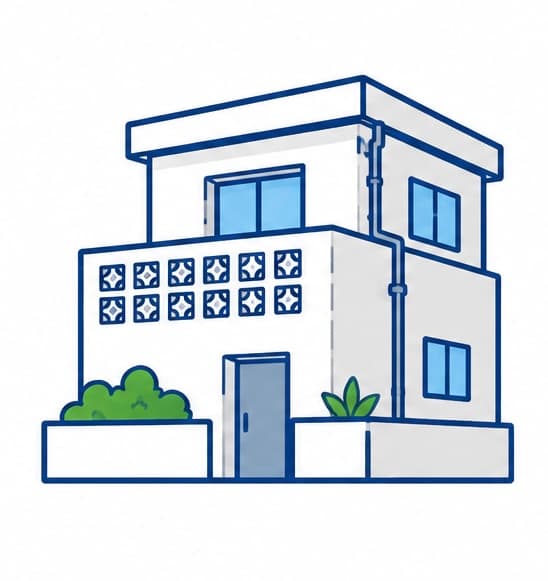建物全体を多面的に守るイラスト