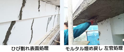 下地処理(表面処理・モルタル埋め戻し)